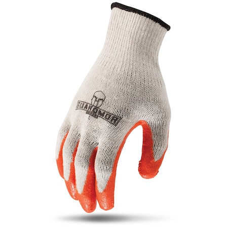 LATEX PALM White Mixed Fiber Knit Glove with Latex Palm - LRG