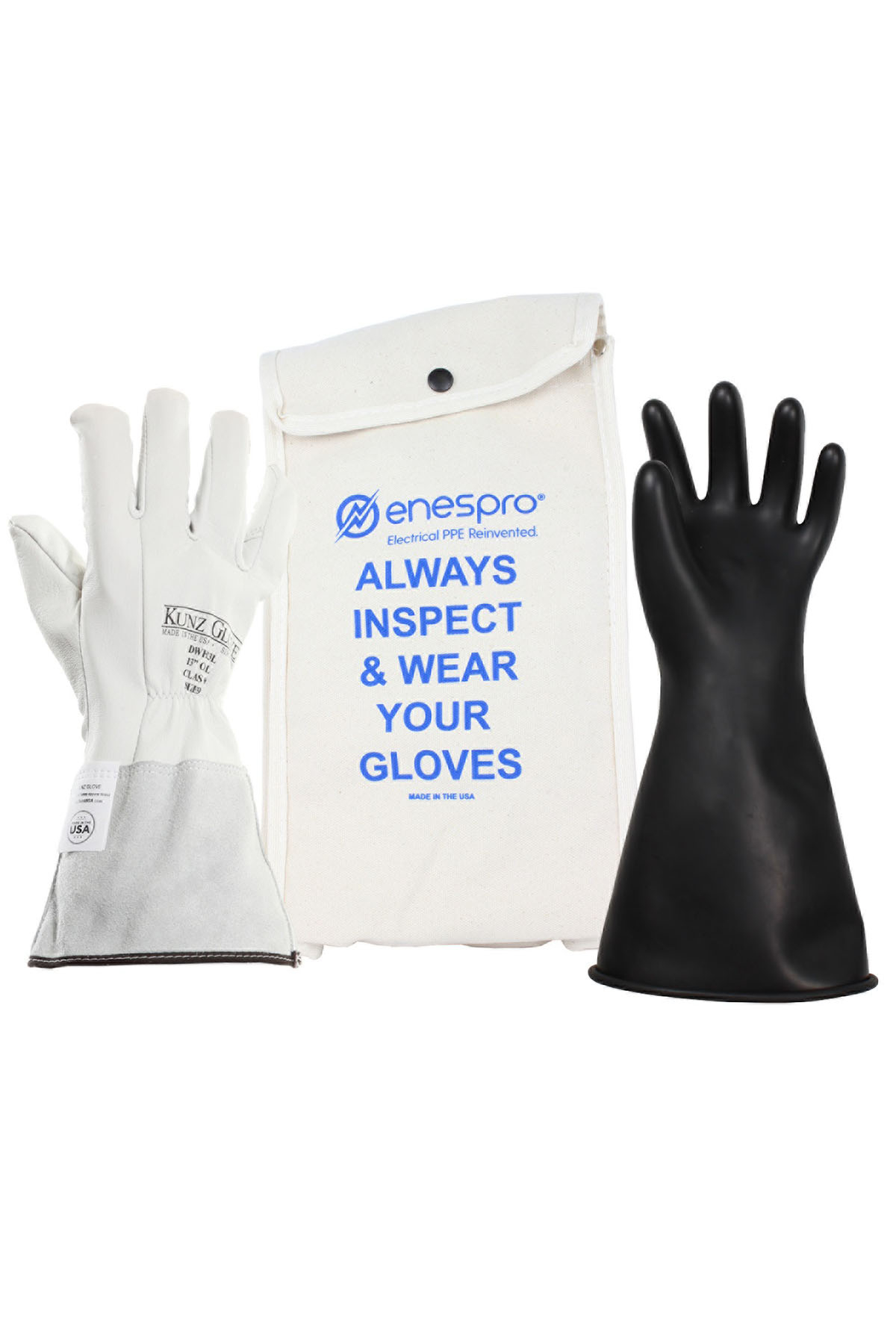 Enespro Made in USA Class 0 Rubber Voltage 11" Gloves