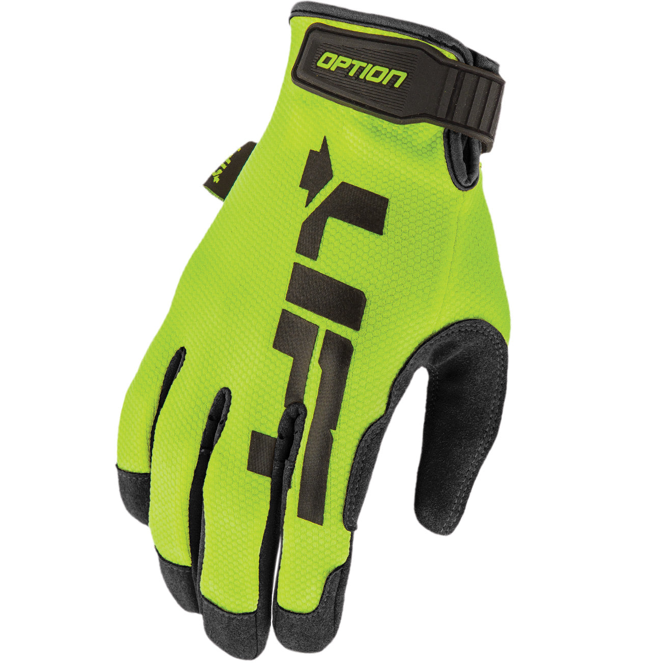 OPTION Glove (Hi-Viz)- Synthetic Leather with Air Mesh