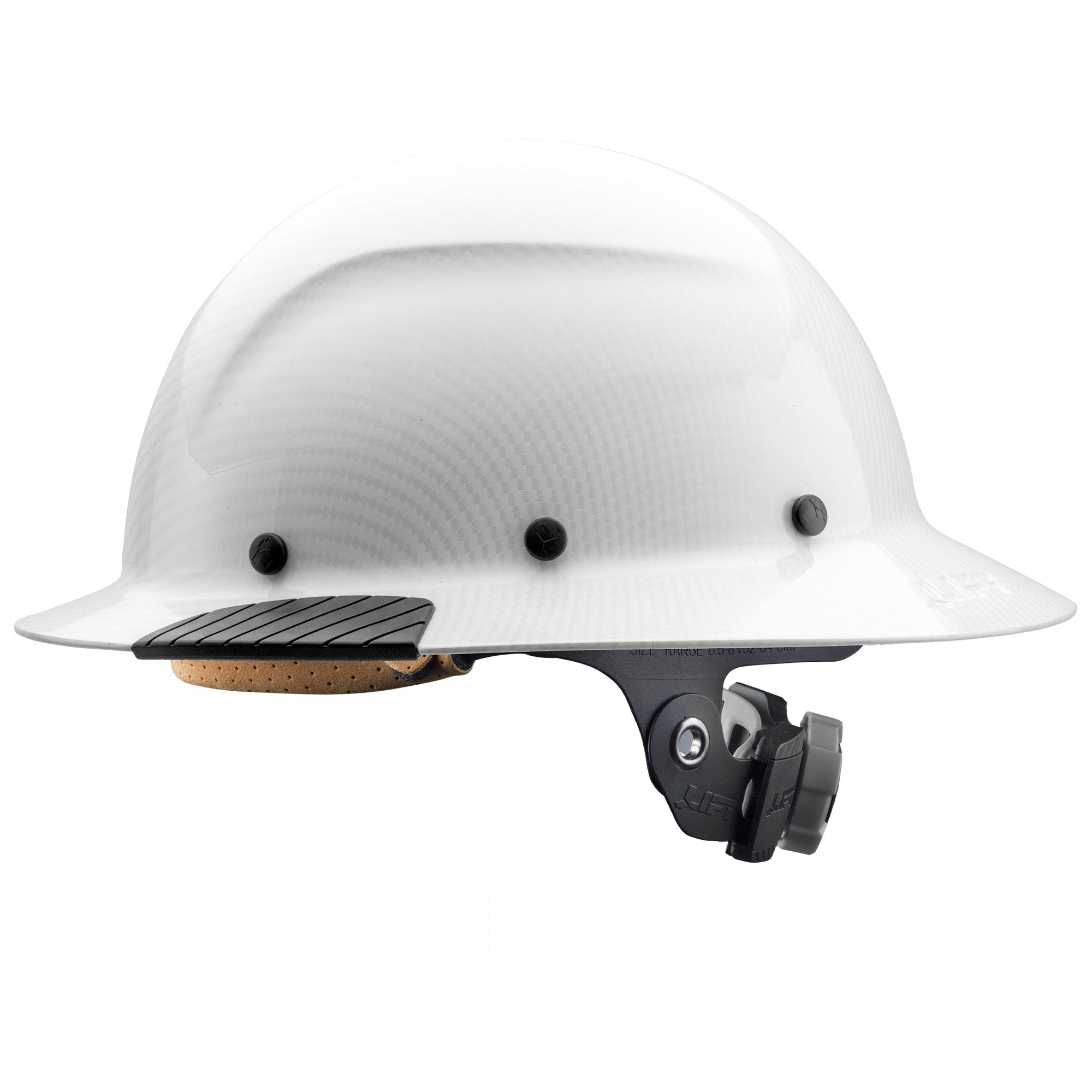 DAX Fiber Resin Full Brim Hard Hat (White Carbon Matte)