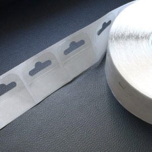 J-HANG TABS W/ADHESIVE PVC 1.5X1.56 CLEAR