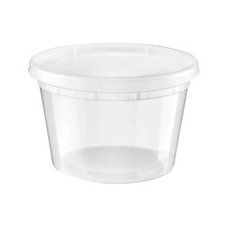 ECO32XLDELI-PP DELI CNTR ROUND POLYPROP 32OZ XL TRANSLUCENT